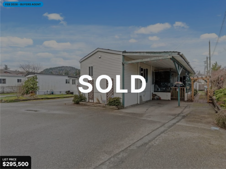 Mobile Home sold in Vedder S Watson-Promontory, Chilliwack