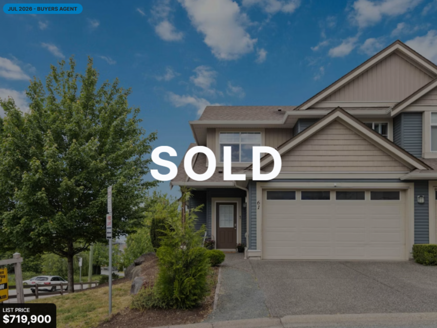 Townhouse sold in Promontory, Chilliwack